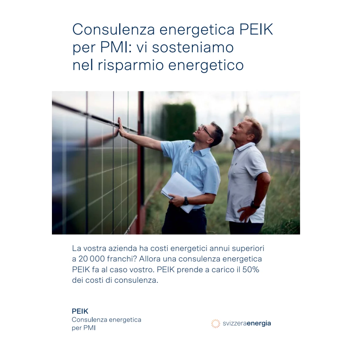 Consulenza energetica PEIK per PMI