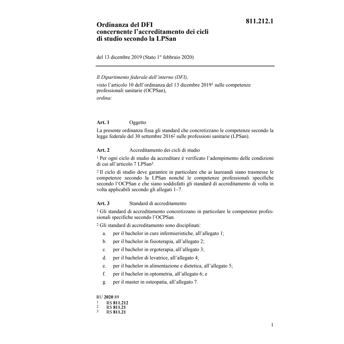 O DFI 13.12.19 accreditamento LPSan