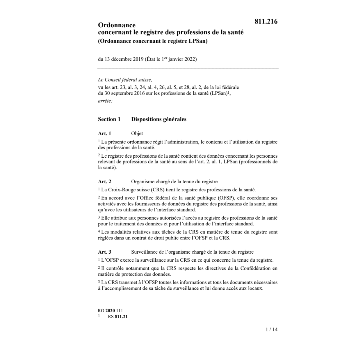 O 13.12.2019 registre professions santé