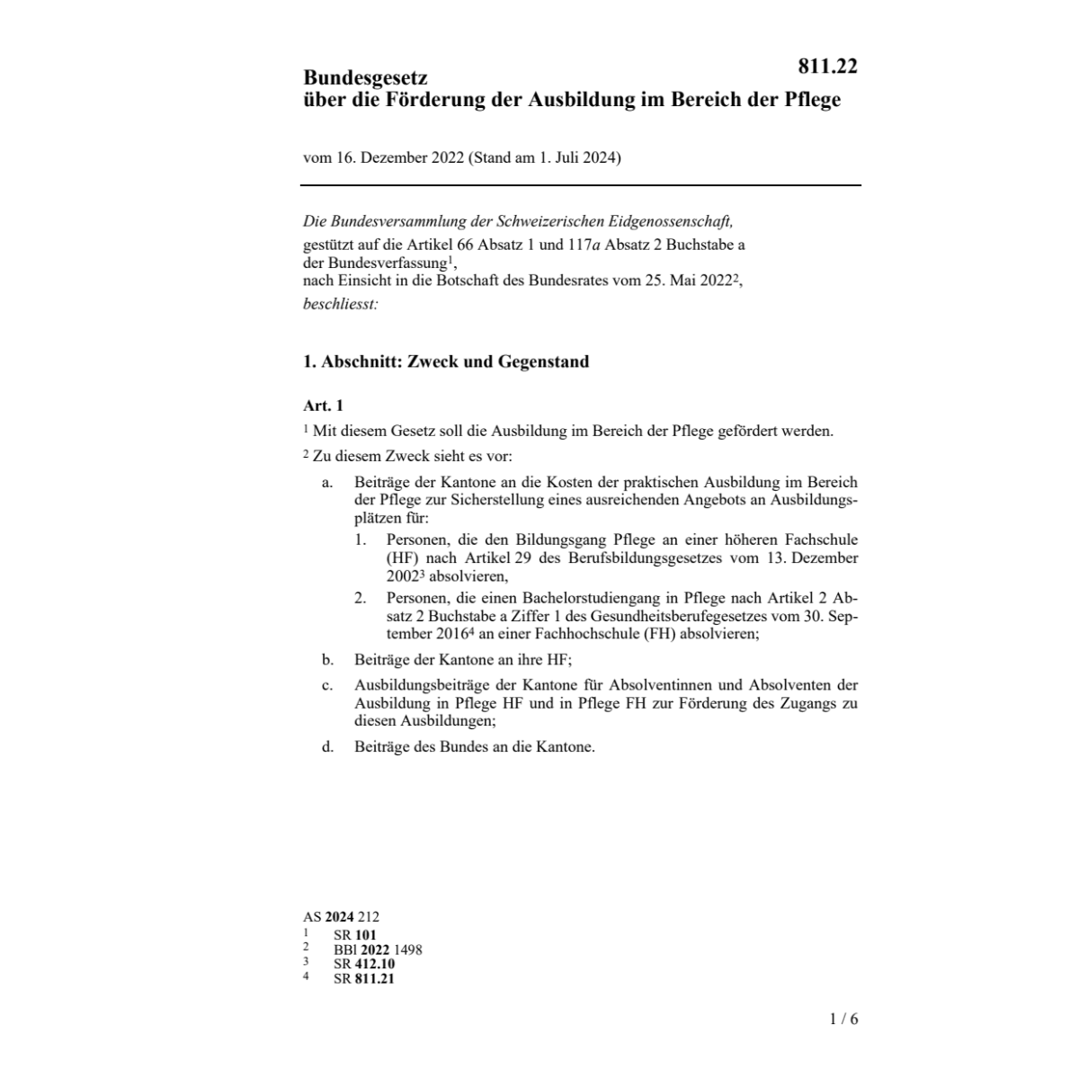 BG Förderung Ausbildung Pflege