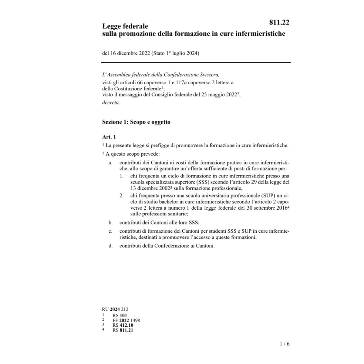 LF promozione formaz. infermieristiche