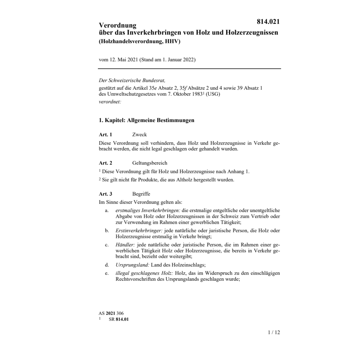 V Holzhandelsverordnung (HHV)