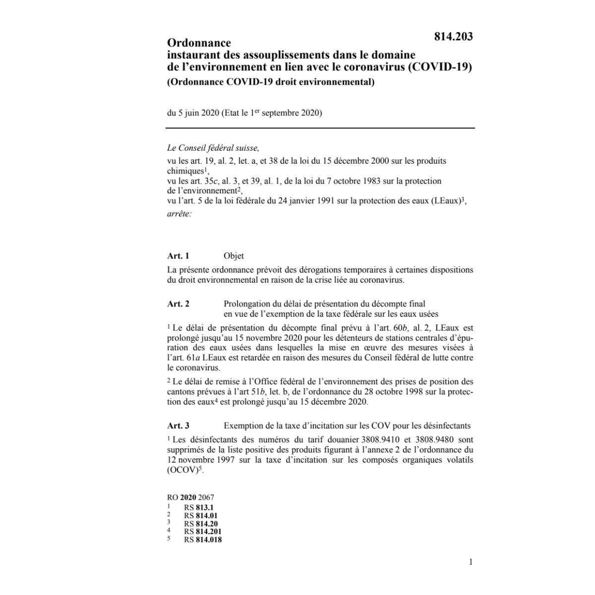 O Covid-19 droit environnemental