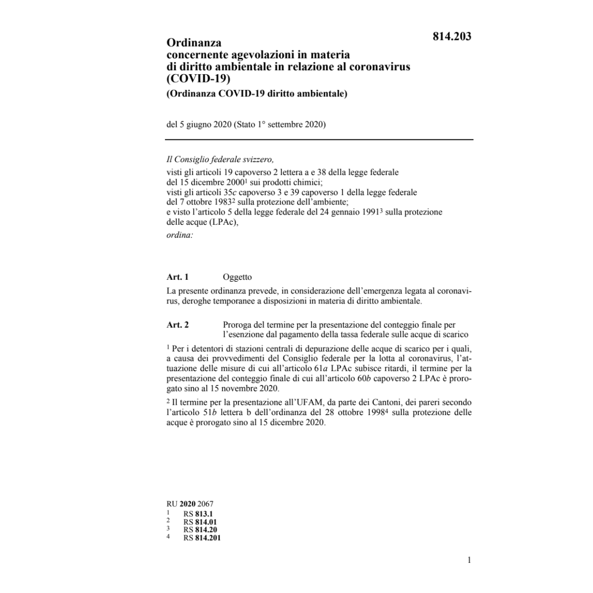O COVID-19 diritto ambientale