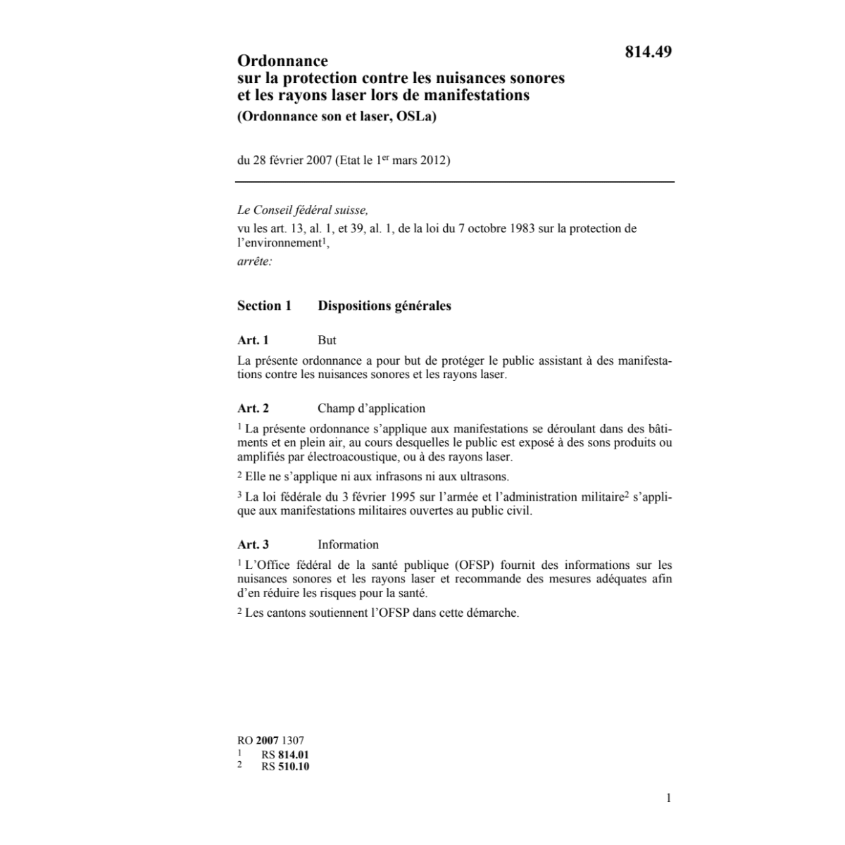 O son et laser OSLa