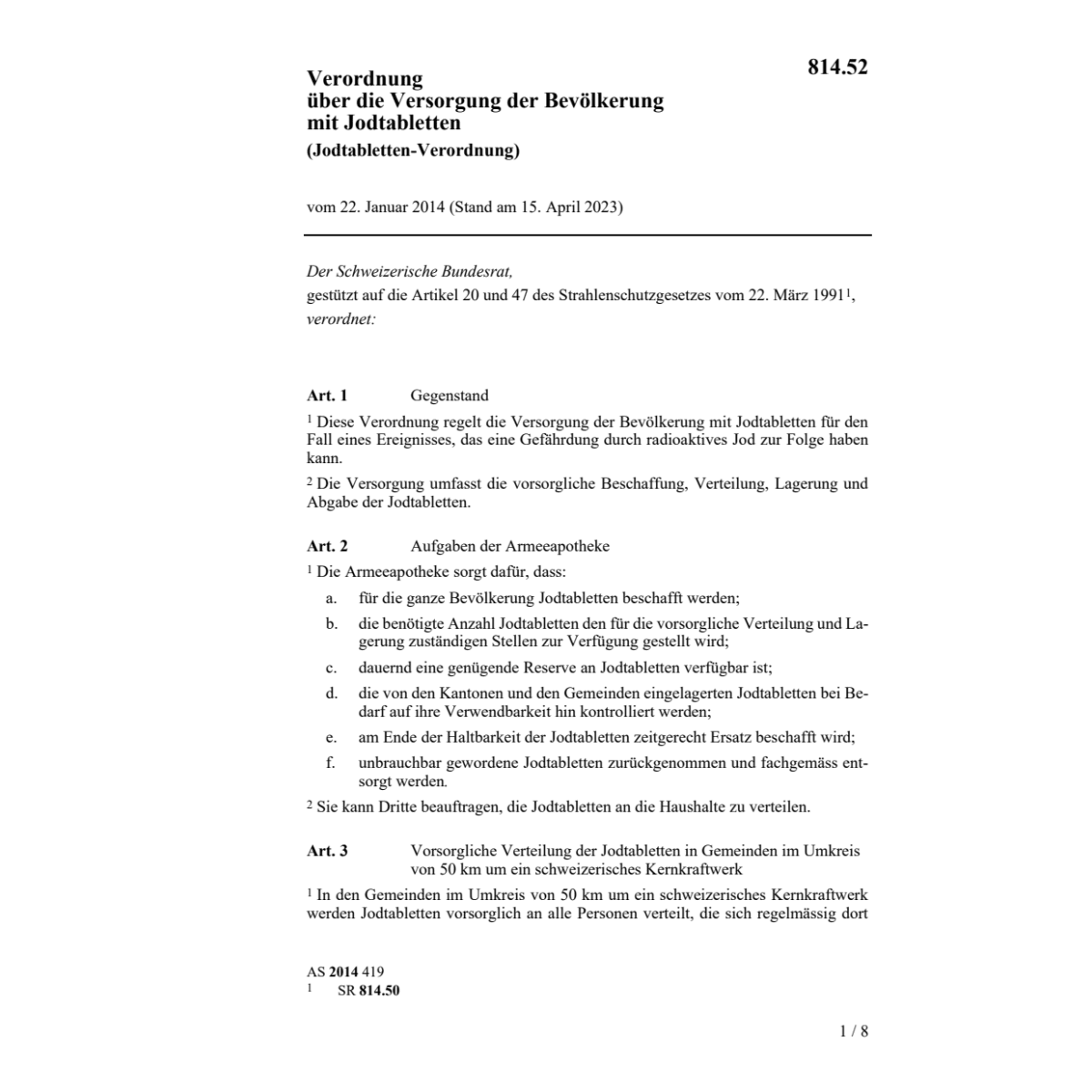 Jodtabletten-Verordnung