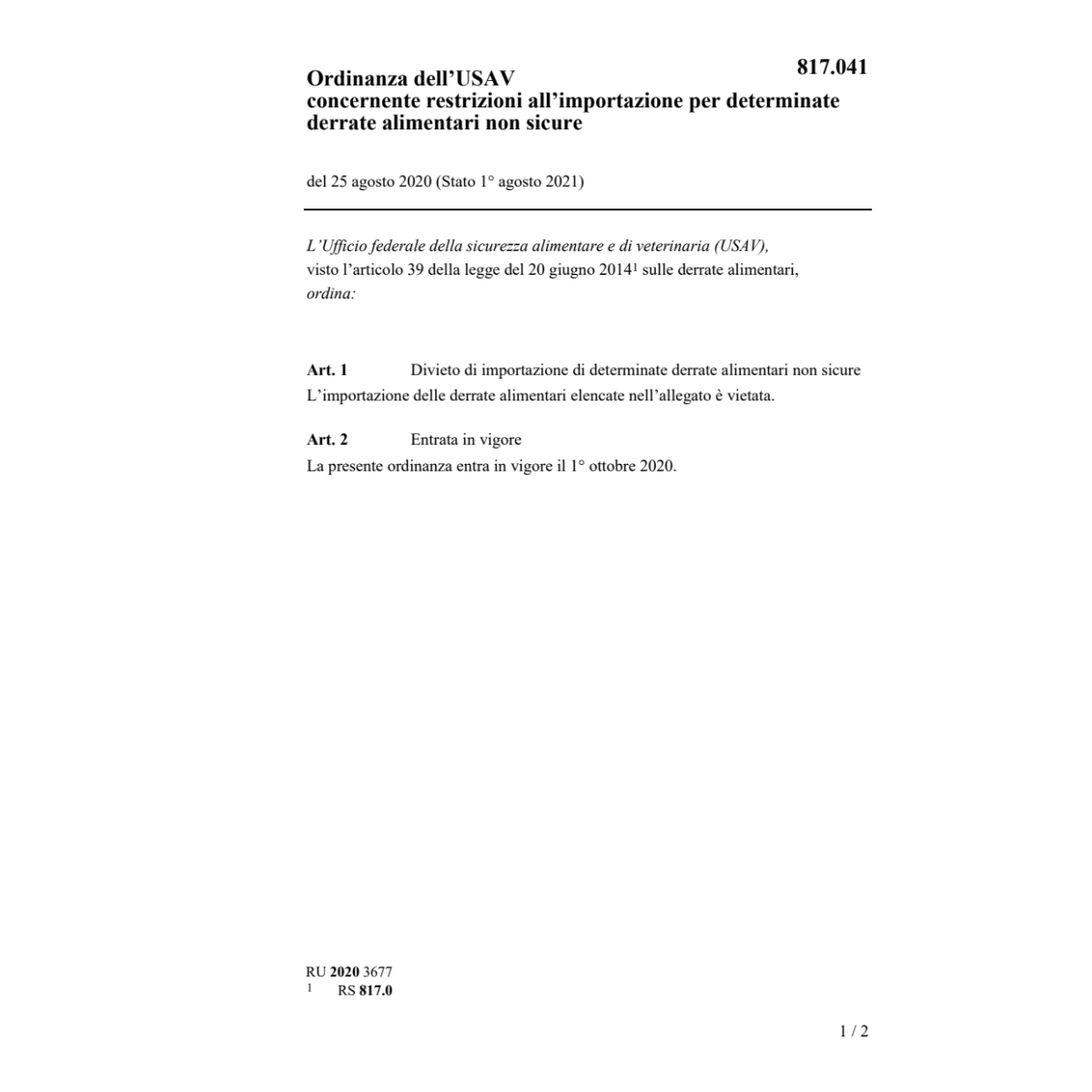 O 25.08.20 restrizioni alimentari sicure