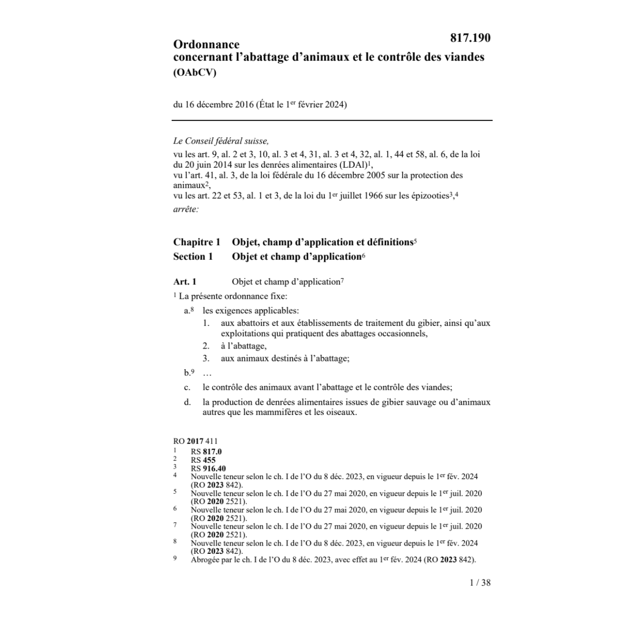 O l'abattage contrôle viandes OAbCV