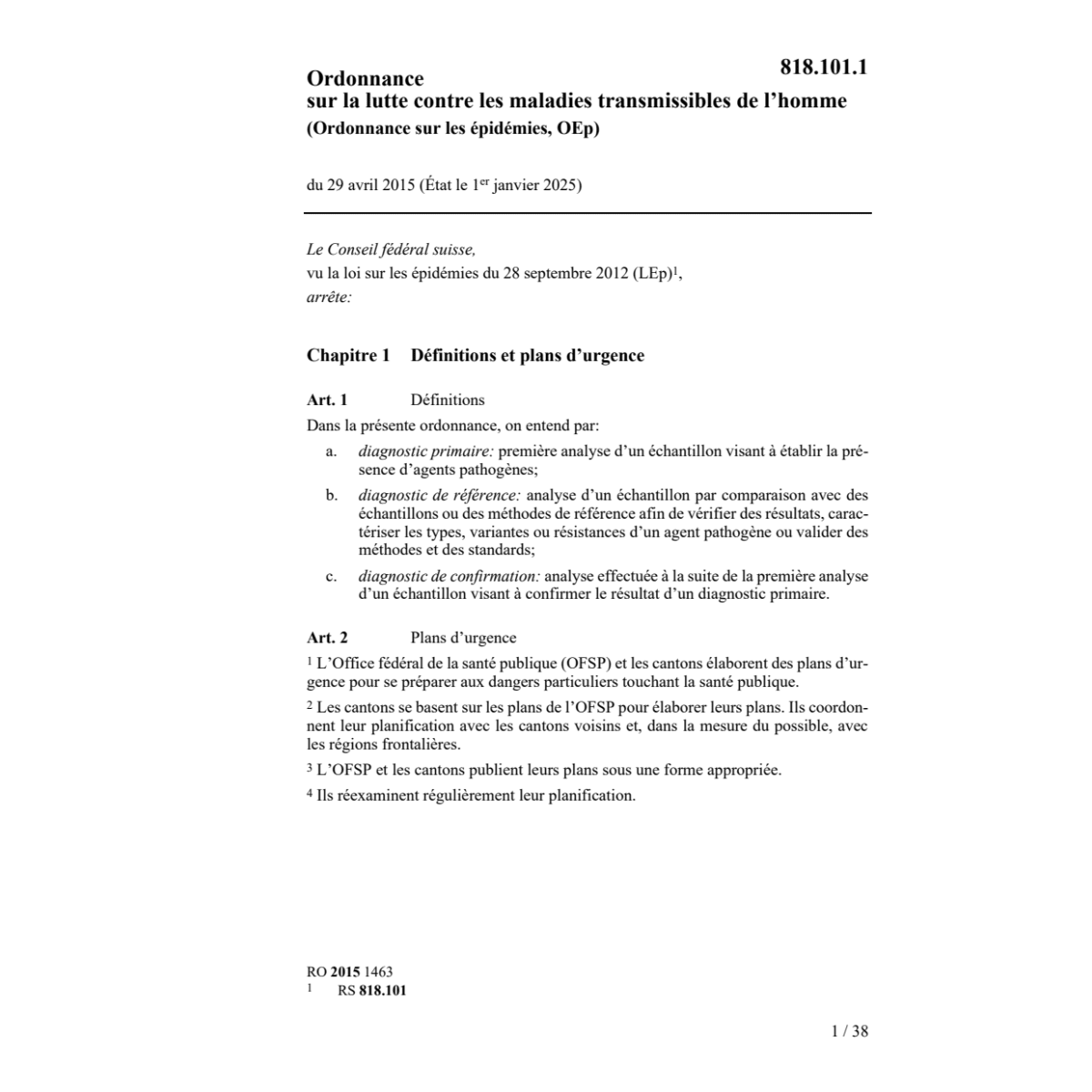 O épidémies, OEp