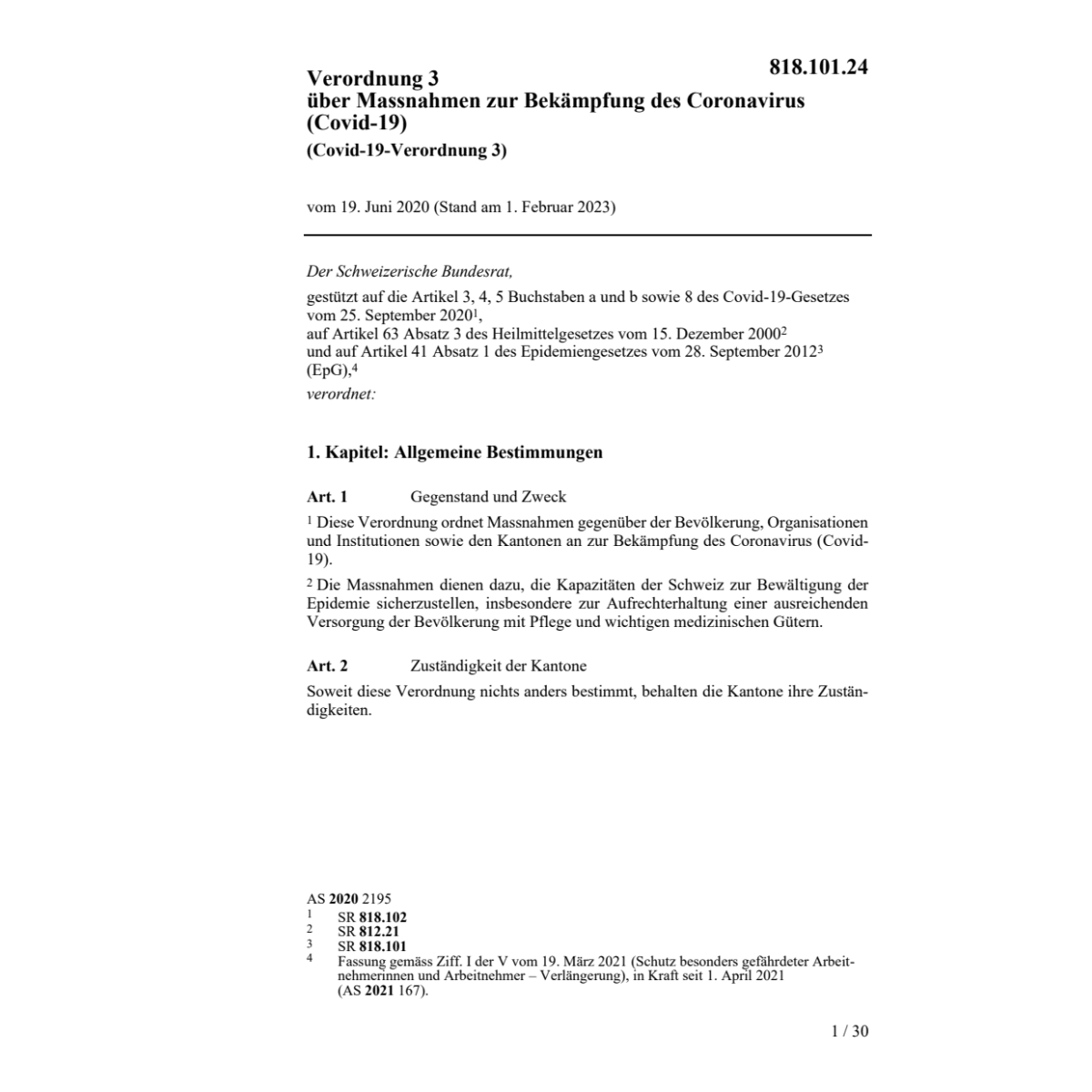 V Covid-19-Verordnung 3 24.05.2021