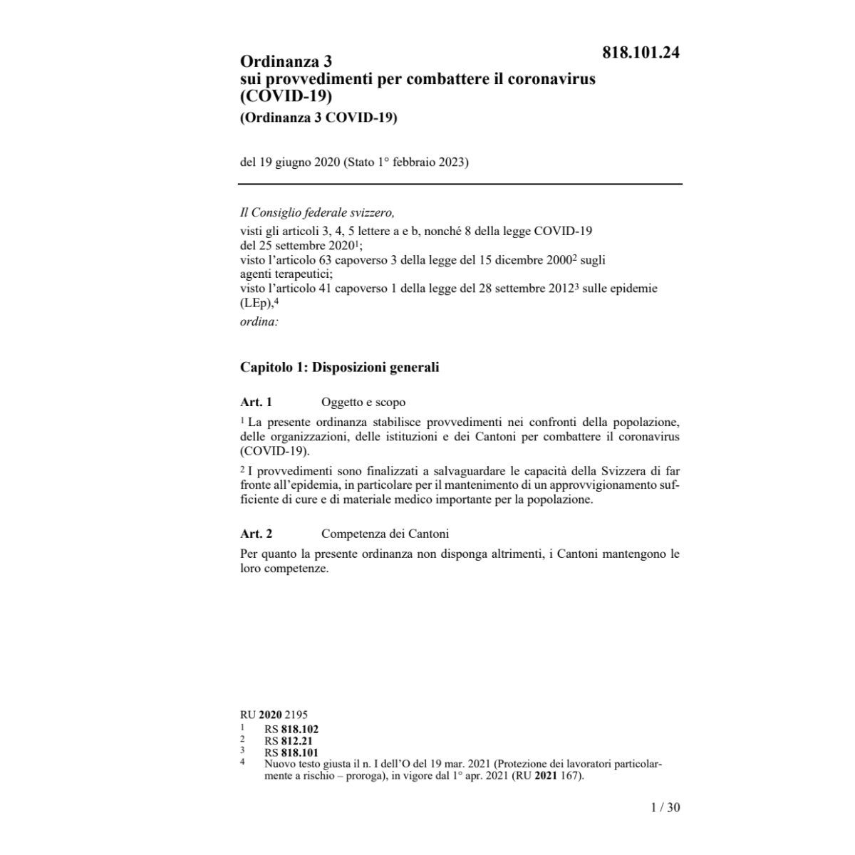 O Ordinanza 3 COVID-19 24.05.2021