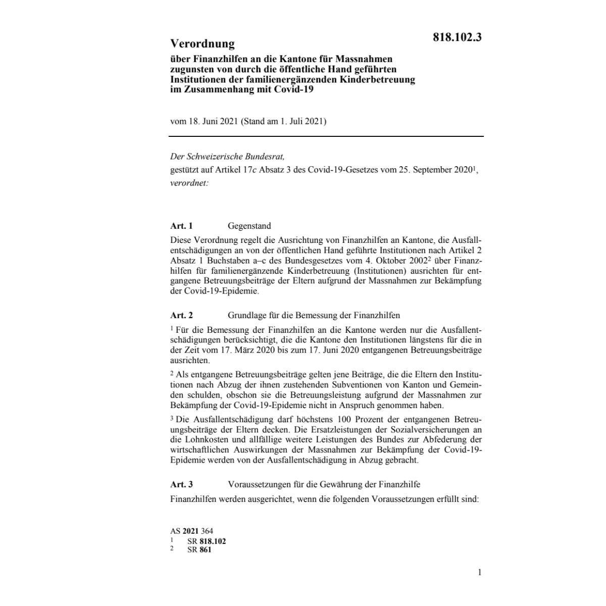 V 18.06.21 Finanzhilfen Kantone
