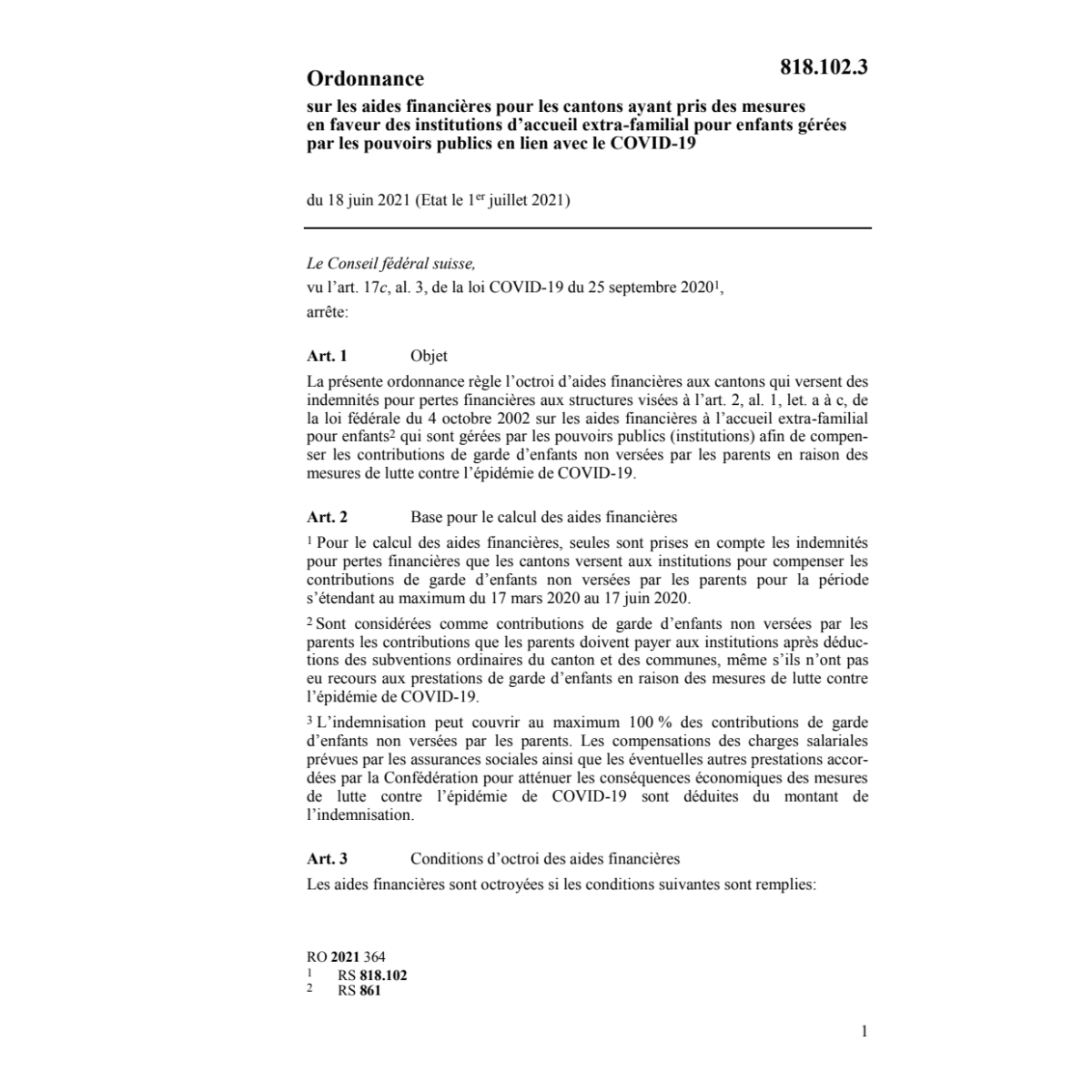 O 18.06.21 aides financières cantons