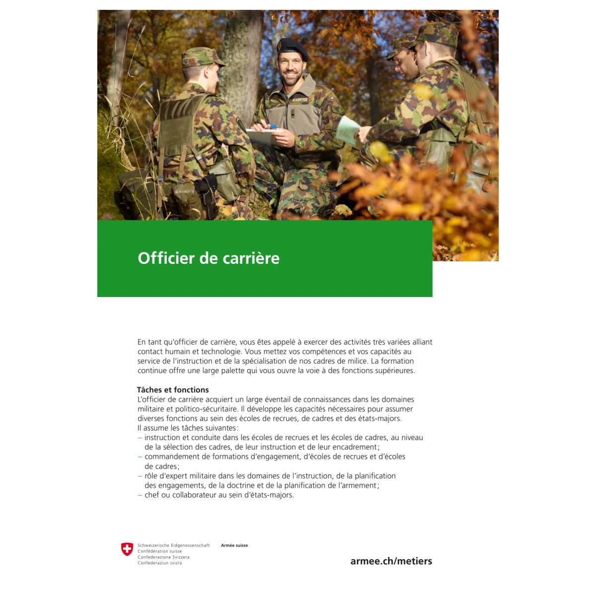 DDPS - Officier de carrière