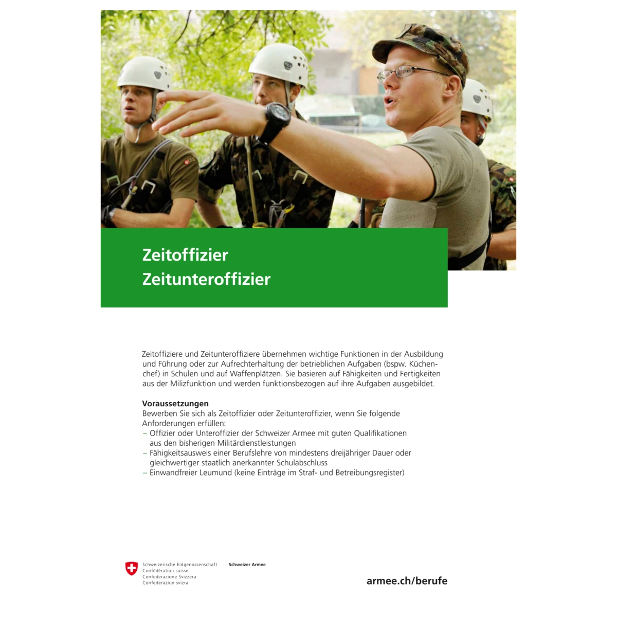 VBS - Zeitoffizier Zeitunteroffizier