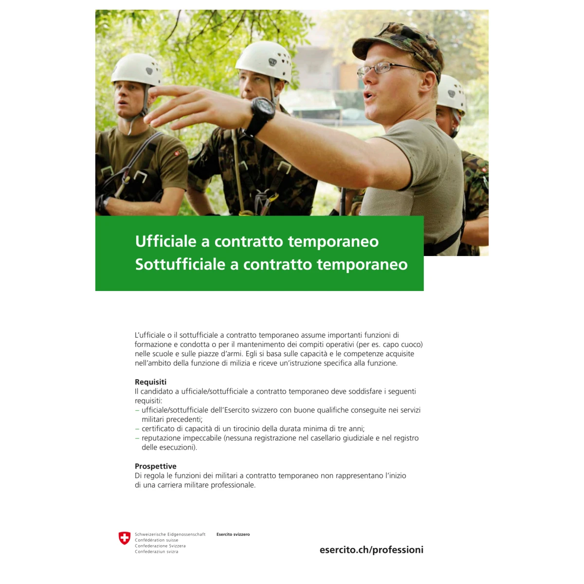 DDPS - Militare a contratto temporaneo