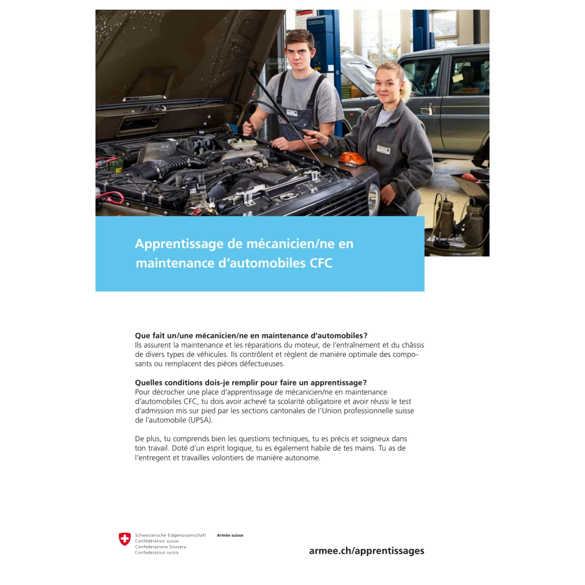 DDPS - Appr méc maint d'automobiles CFC