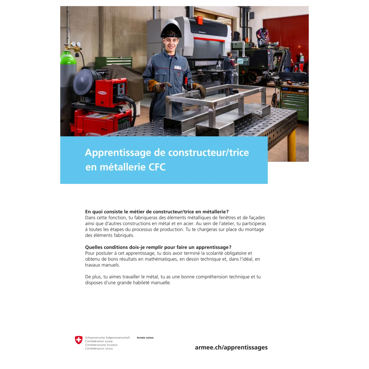 DDPS - Appr constructeur en métallerie