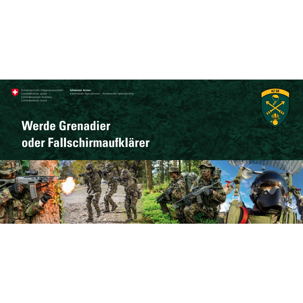 Werde Grenadier oder Fallschirmaufklärer