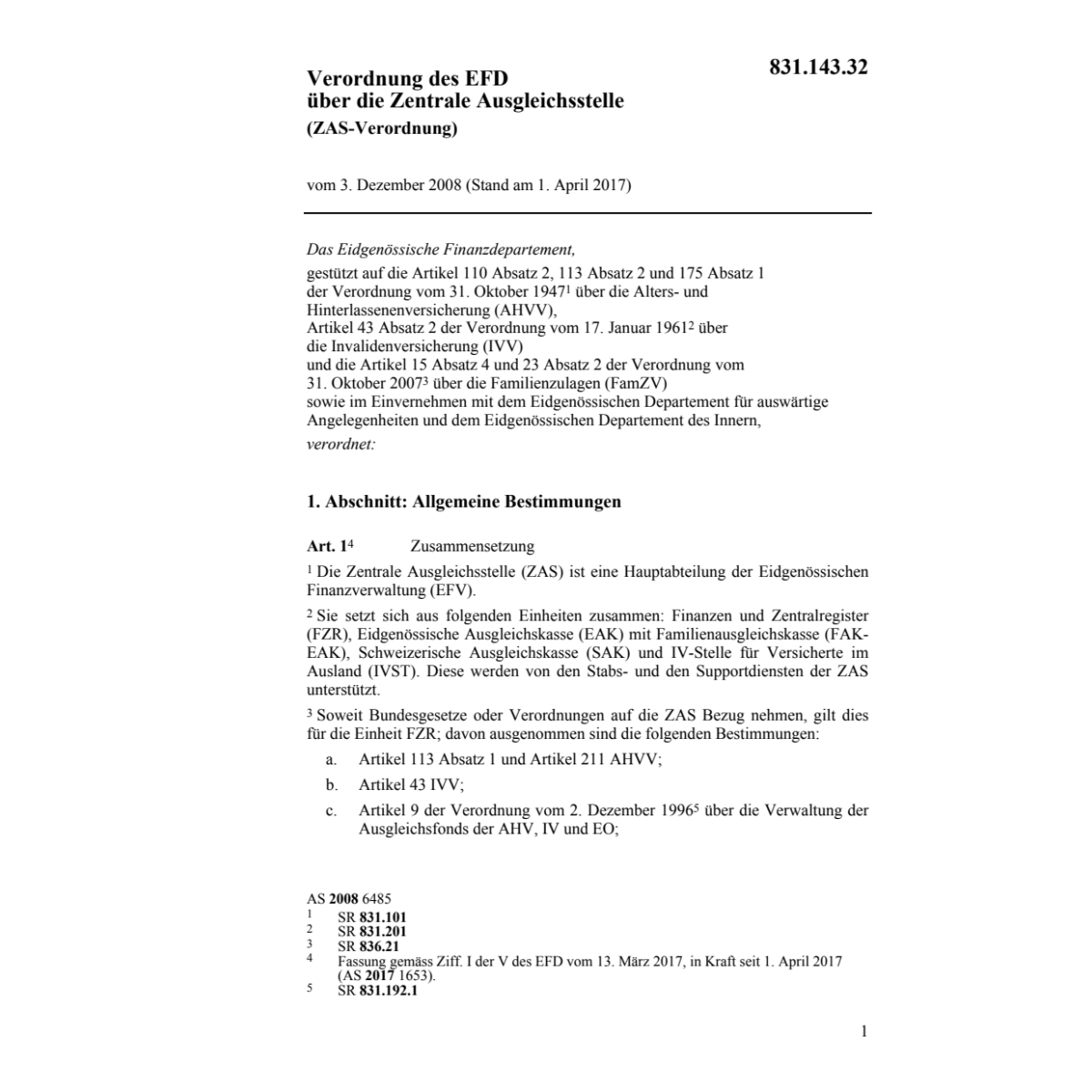 V Ausgleichskasse Versicherte ZAS-V