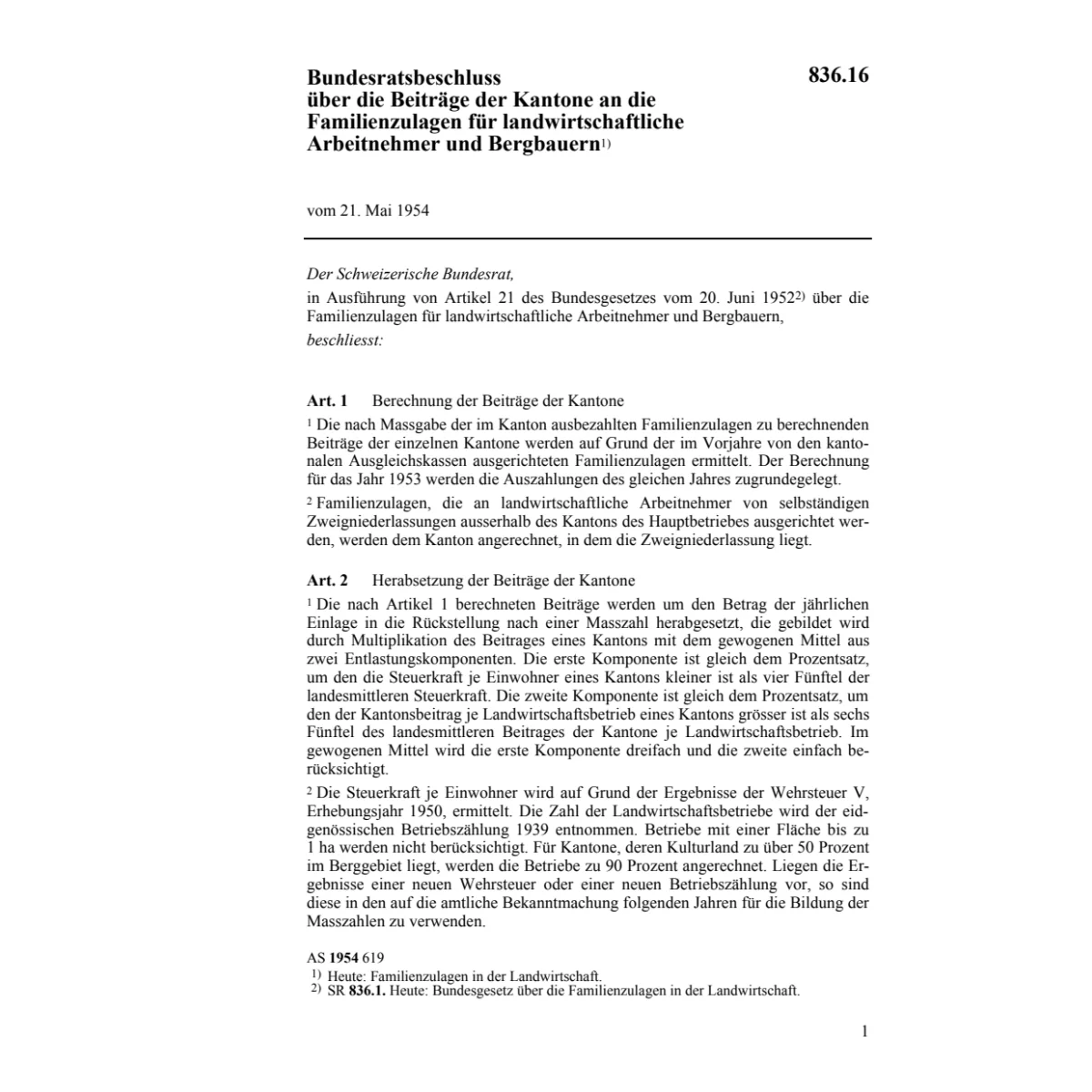 BRB Beiträge Kantone an Familienzulagen