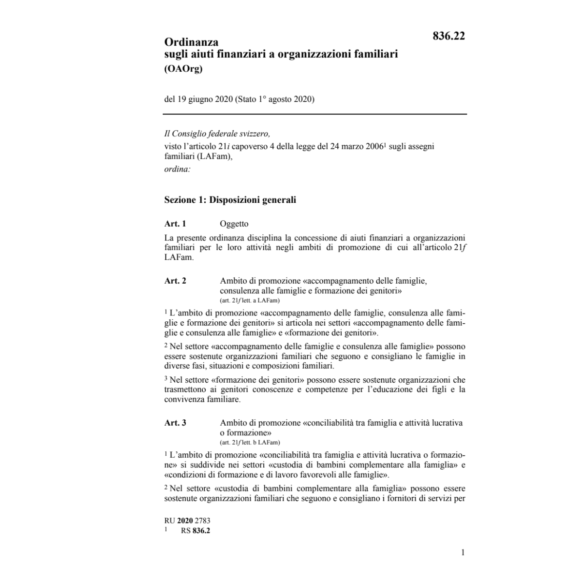O 19.06.2020 aiuti finanz. org. familiar