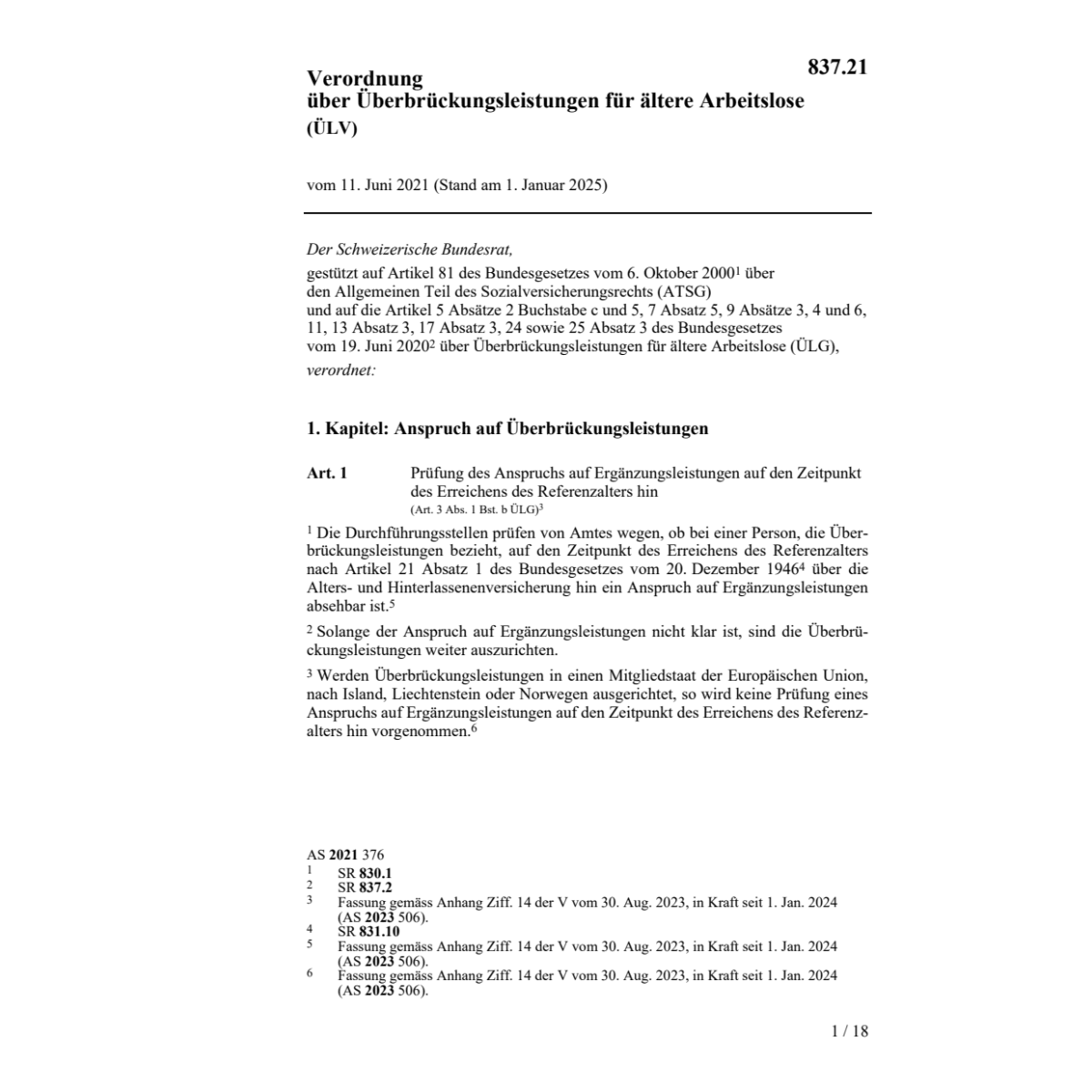 V Überbrückungsleistungen Arbeitslose
