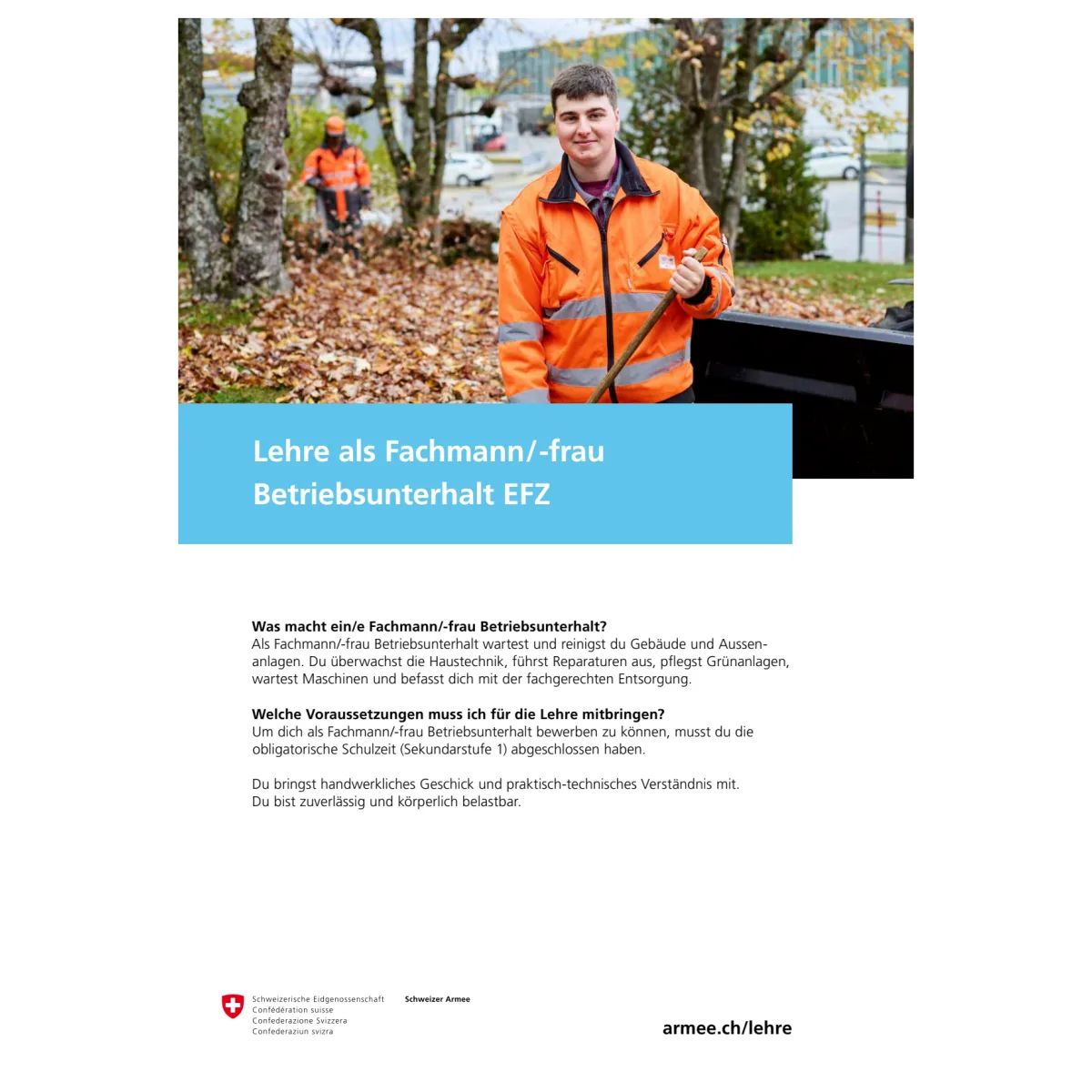 VBS - Lehre Betriebsunterhalt EFZ