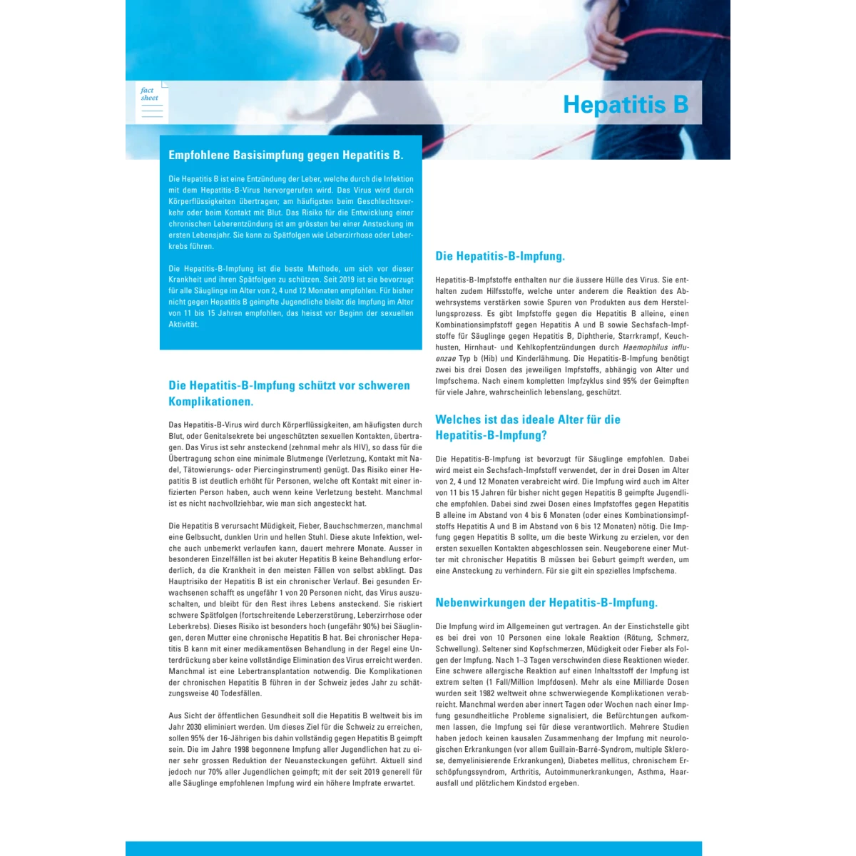Block à 50 Factsheet Hepatitis B
