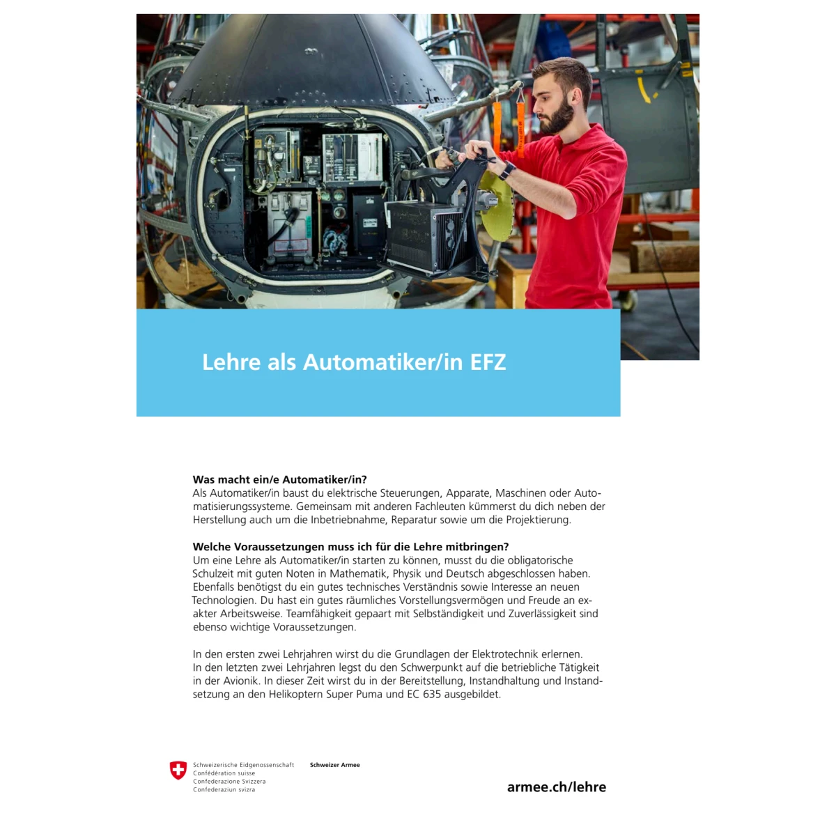 VBS - Lehre als Automatiker/in EFZ