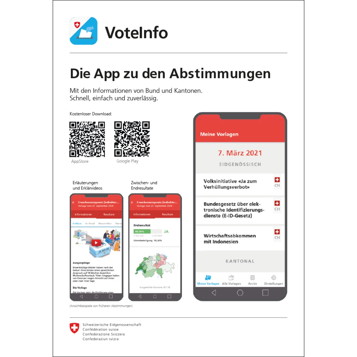 Werbeblatt «VoteInfo»