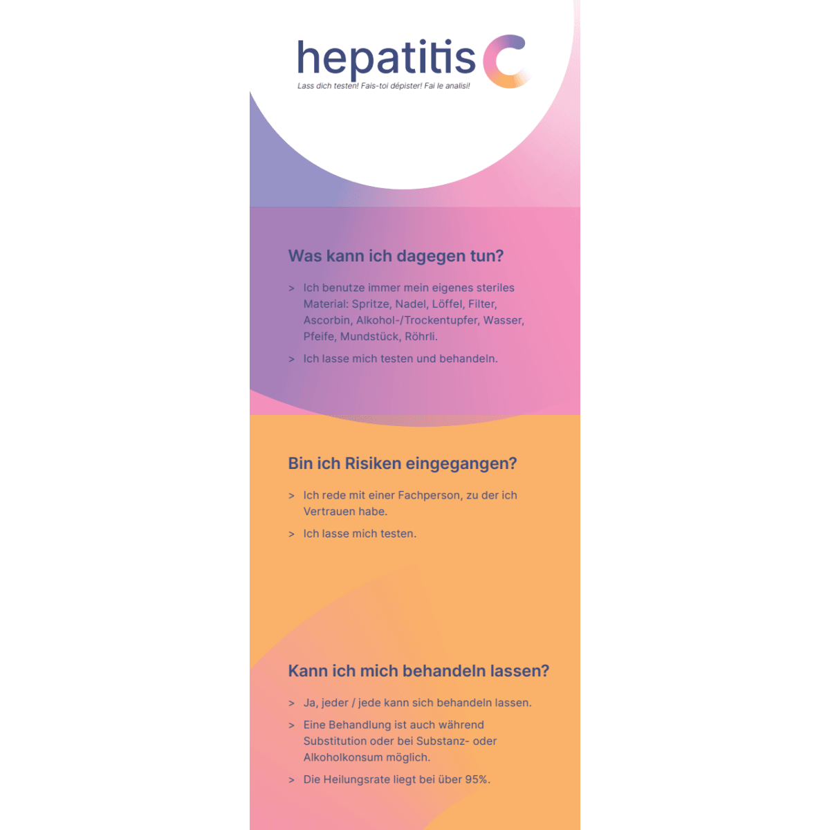Flyer Leporello Hepatitis C