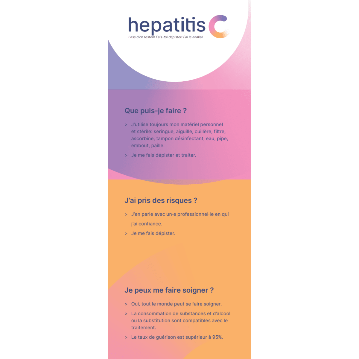 Dépliant Leporello hepatitis C