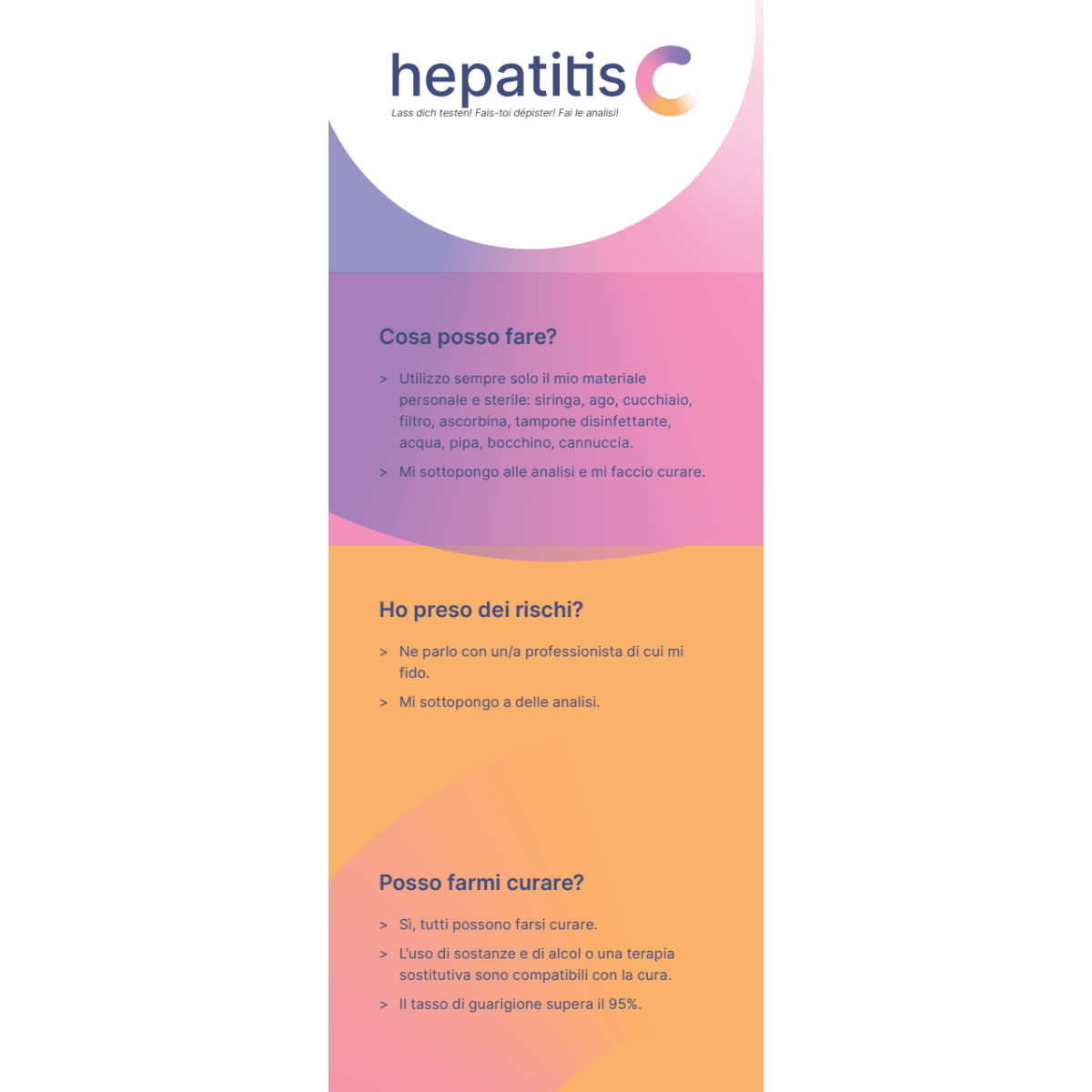 Volantino Leporello hepatitis C