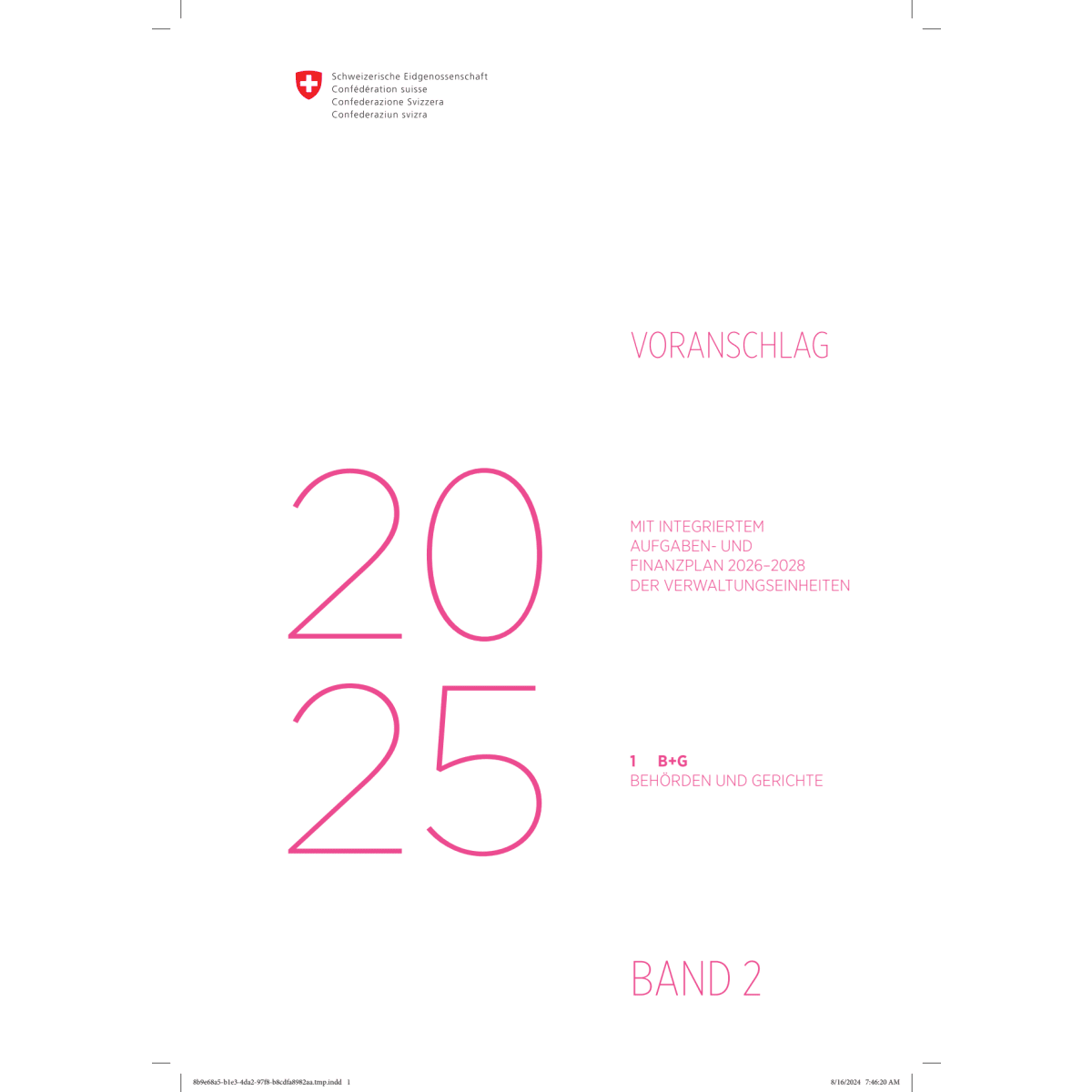 Voranschlag 2025 - 1 B+G