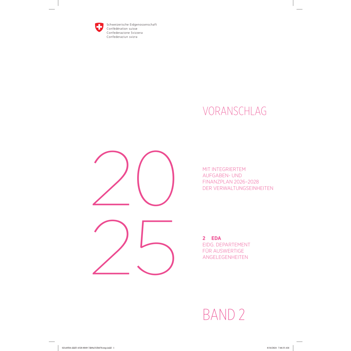 Voranschlag 2025 - 2 EDA