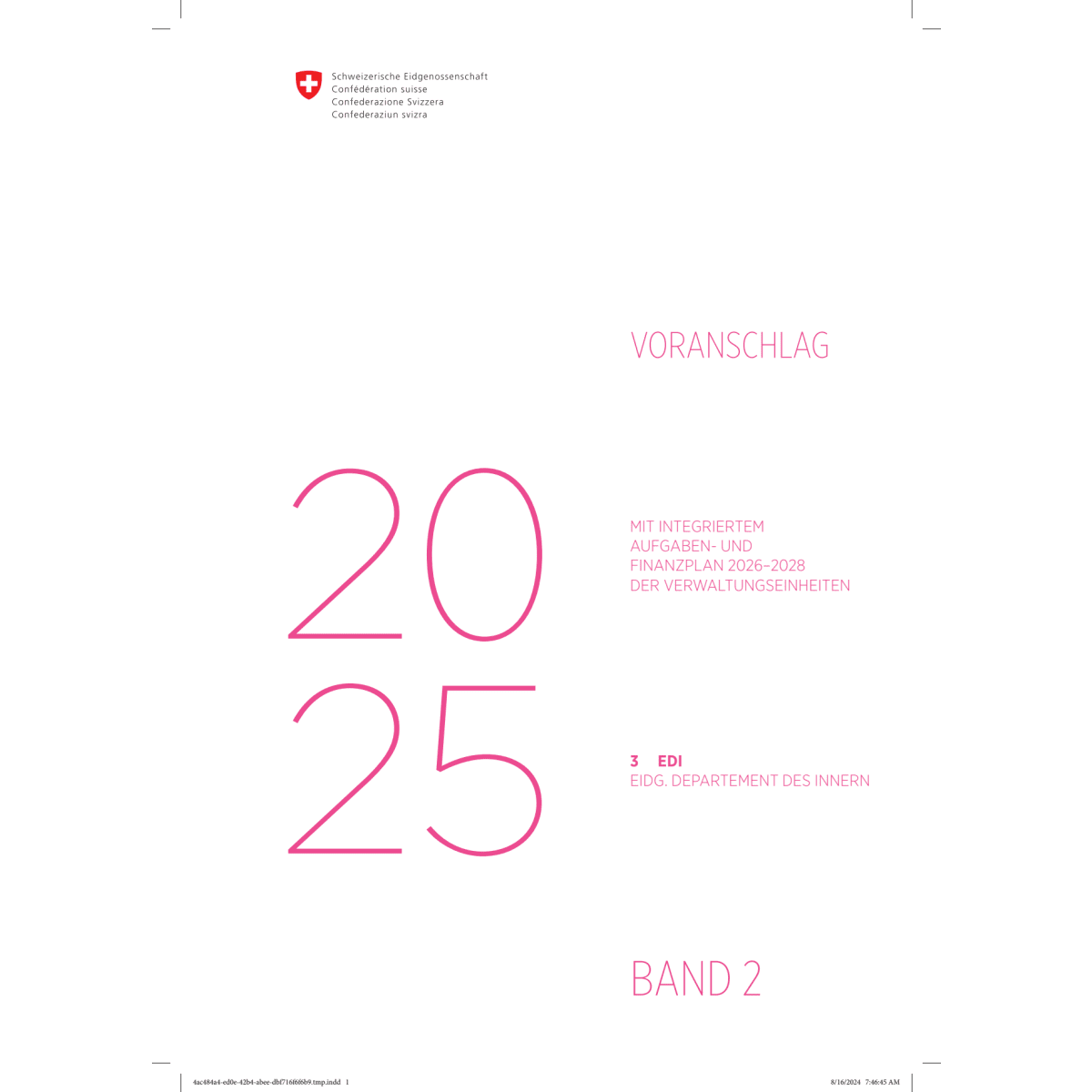 Voranschlag 2025 - 3 EDI
