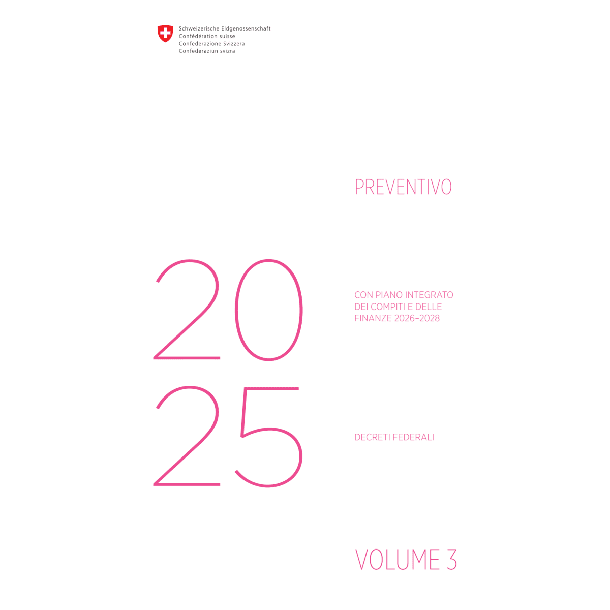 Preventivo 2025 - Decreti federali