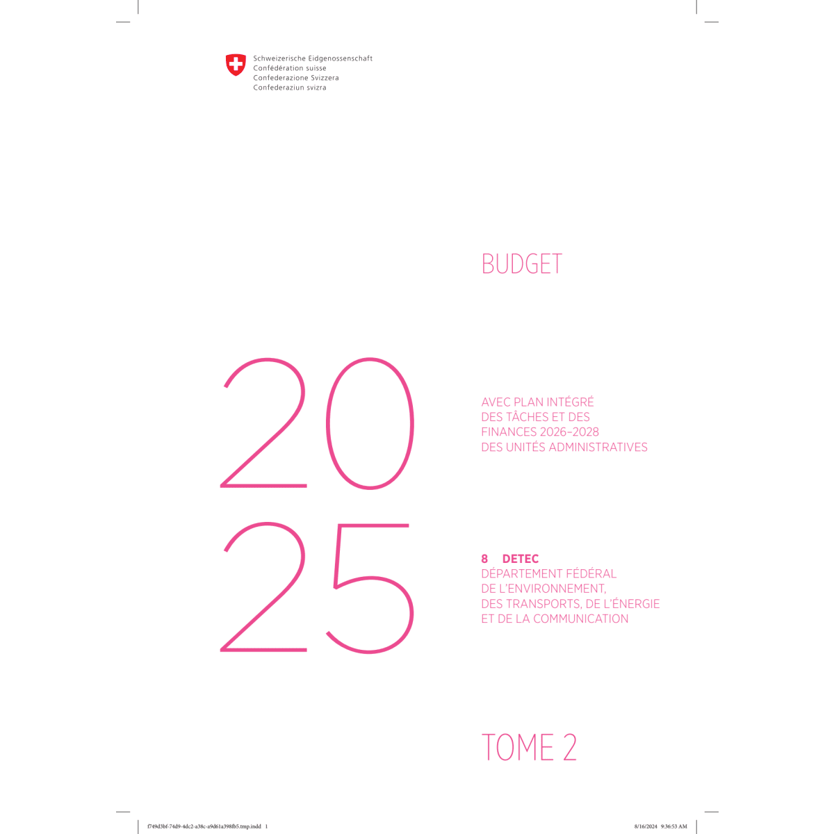 Budget 2025 - 8 DETEC