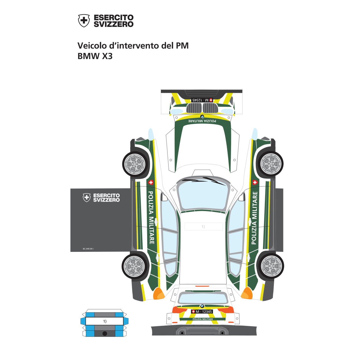 Foglio di carta veic intervent PM BMW X3