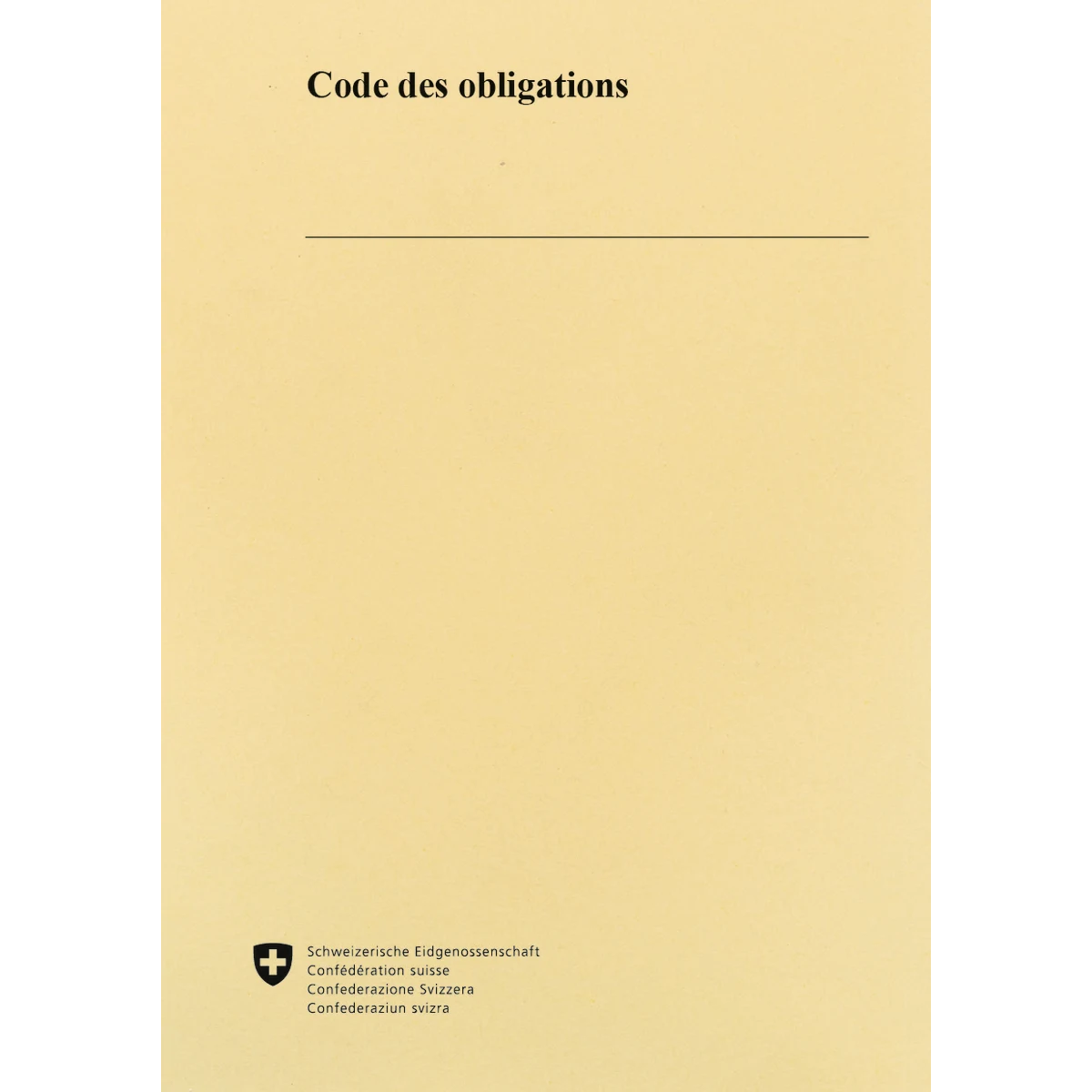 Code des obligations, CO, 1.1.2025