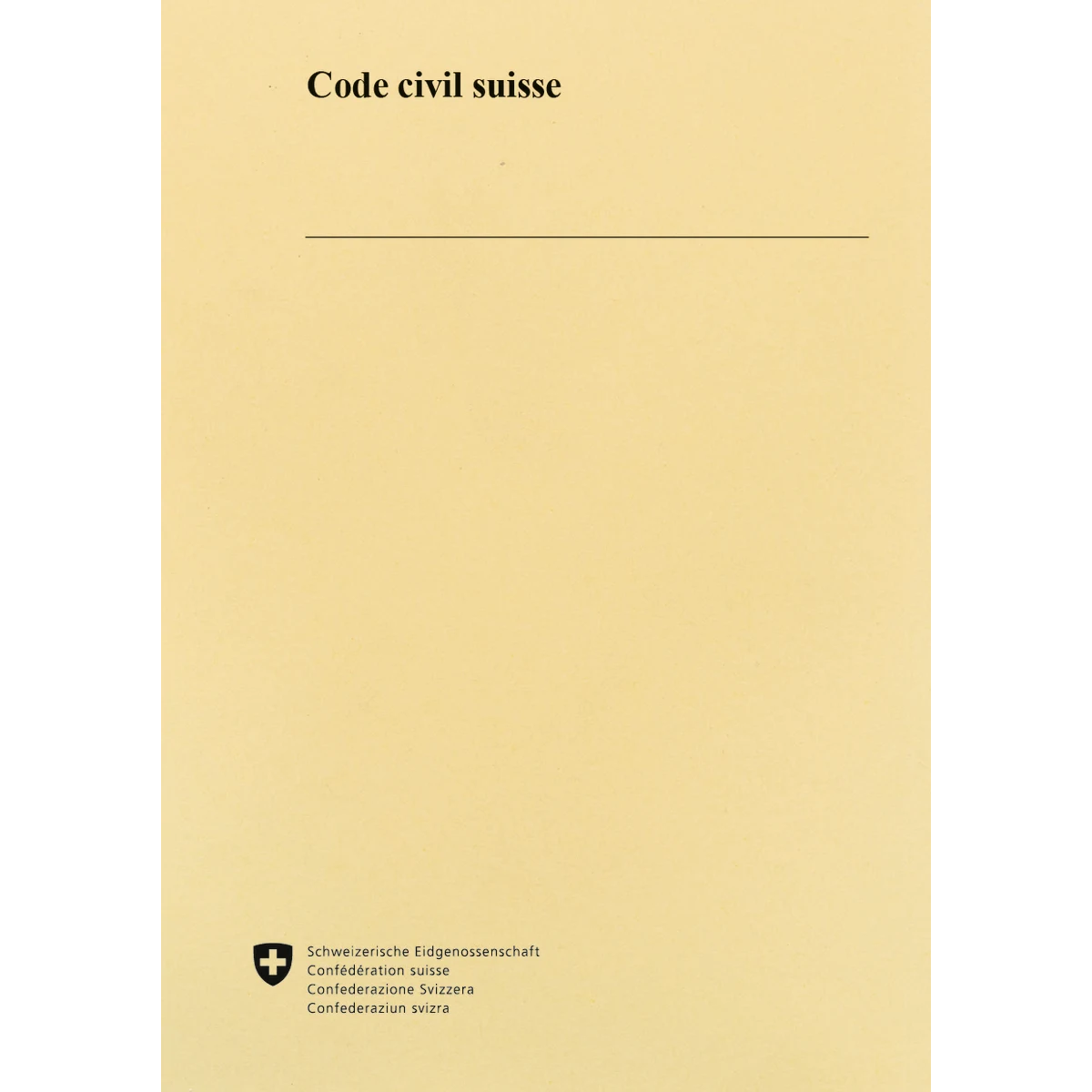 Code civil suisse, CC, 1.1.2025