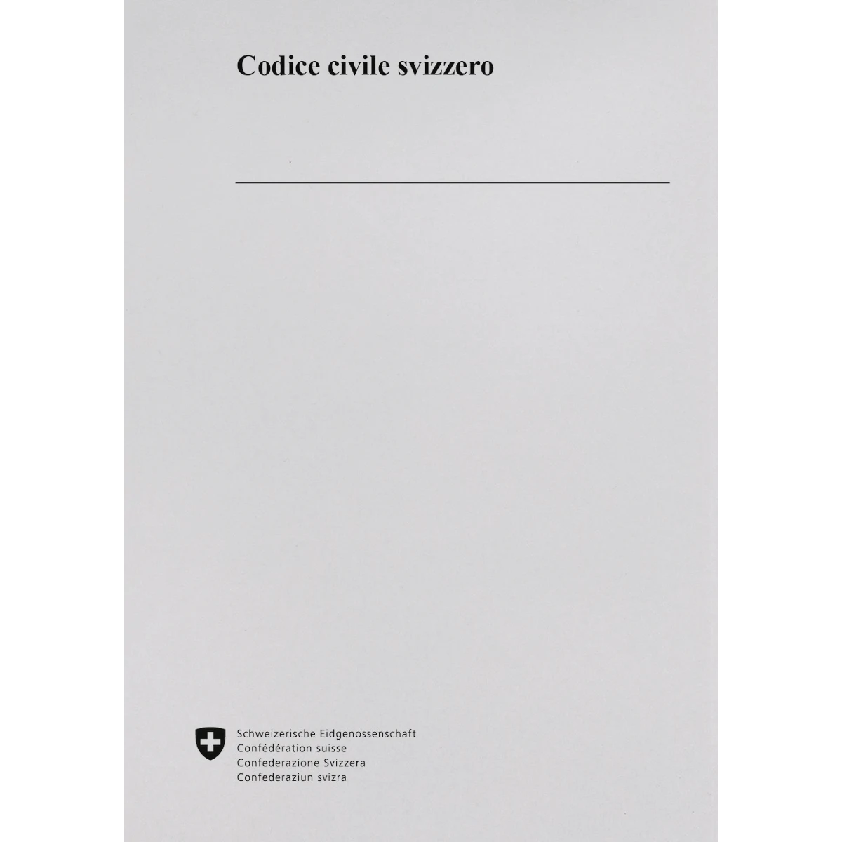 Codice civile svizzero, CC, 1.1.2025