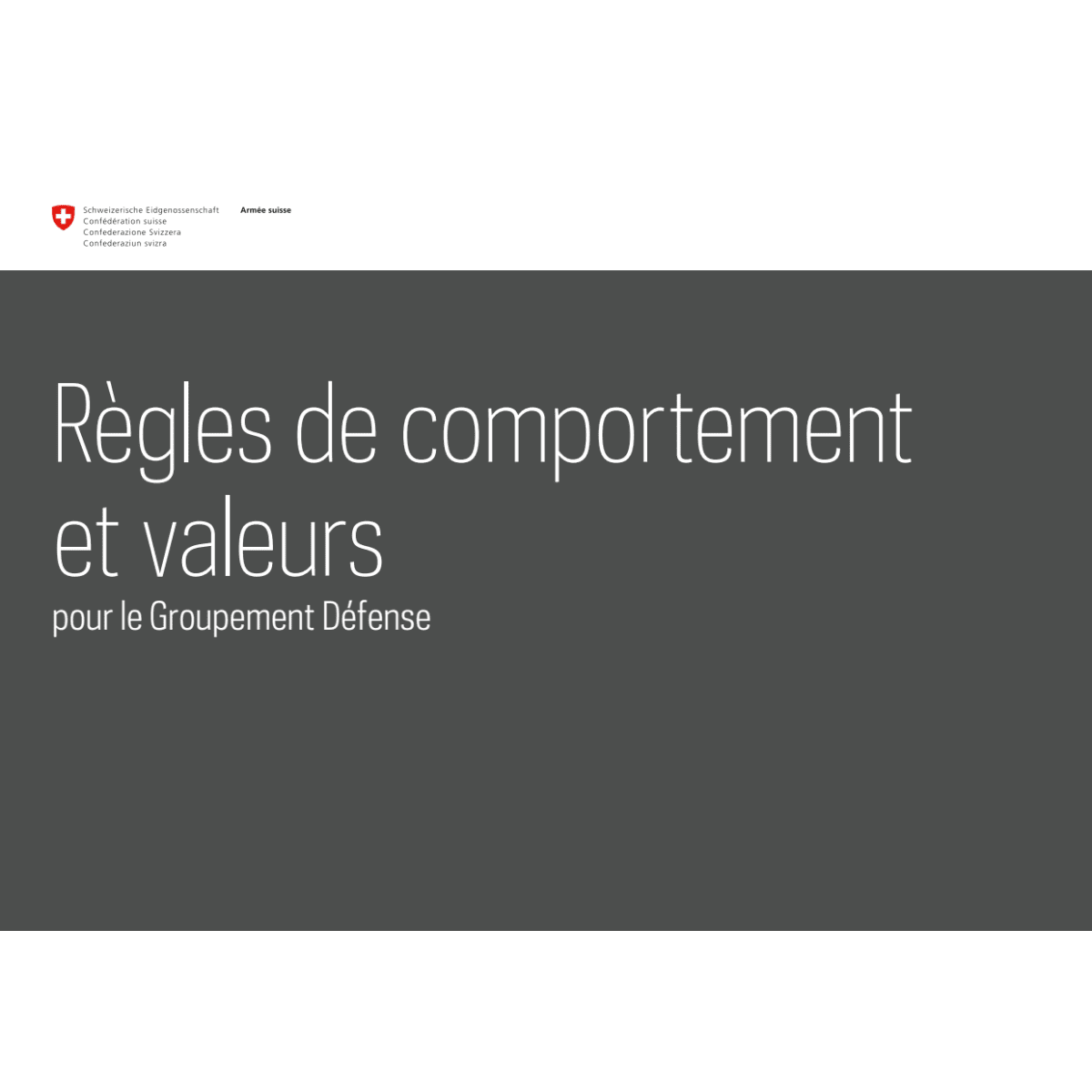 Règles comportement Groupement Défense