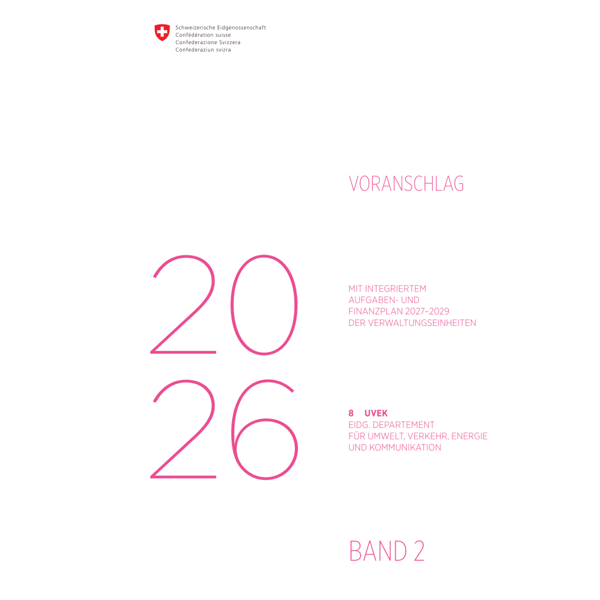 Voranschlag 2026 - 8 UVEK