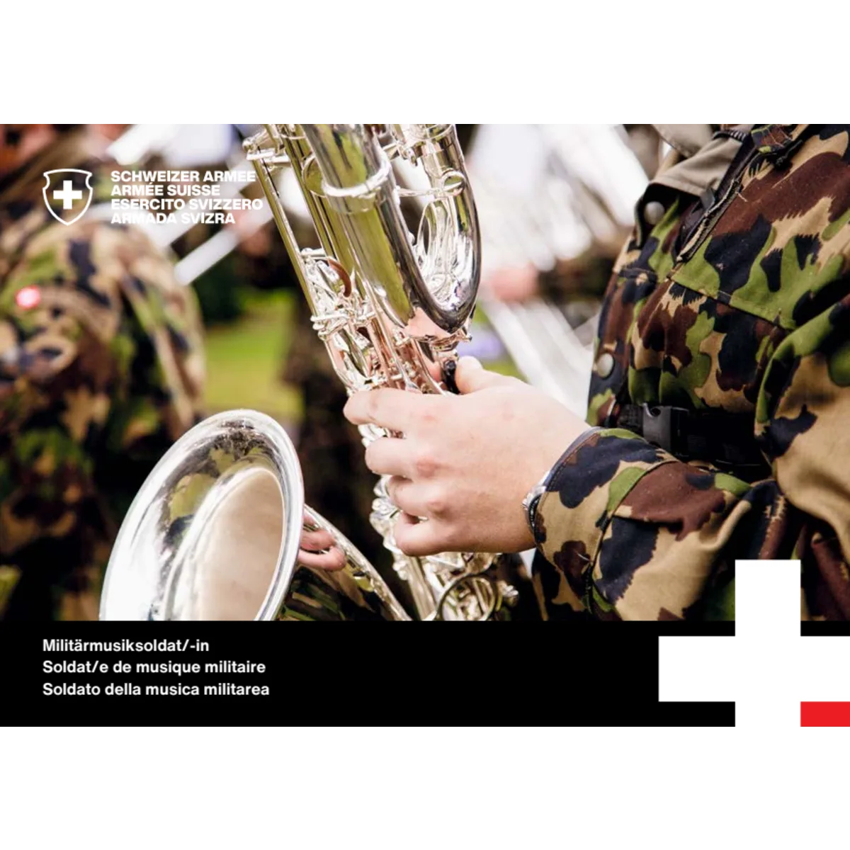 Soldato della musica militarea cartolina