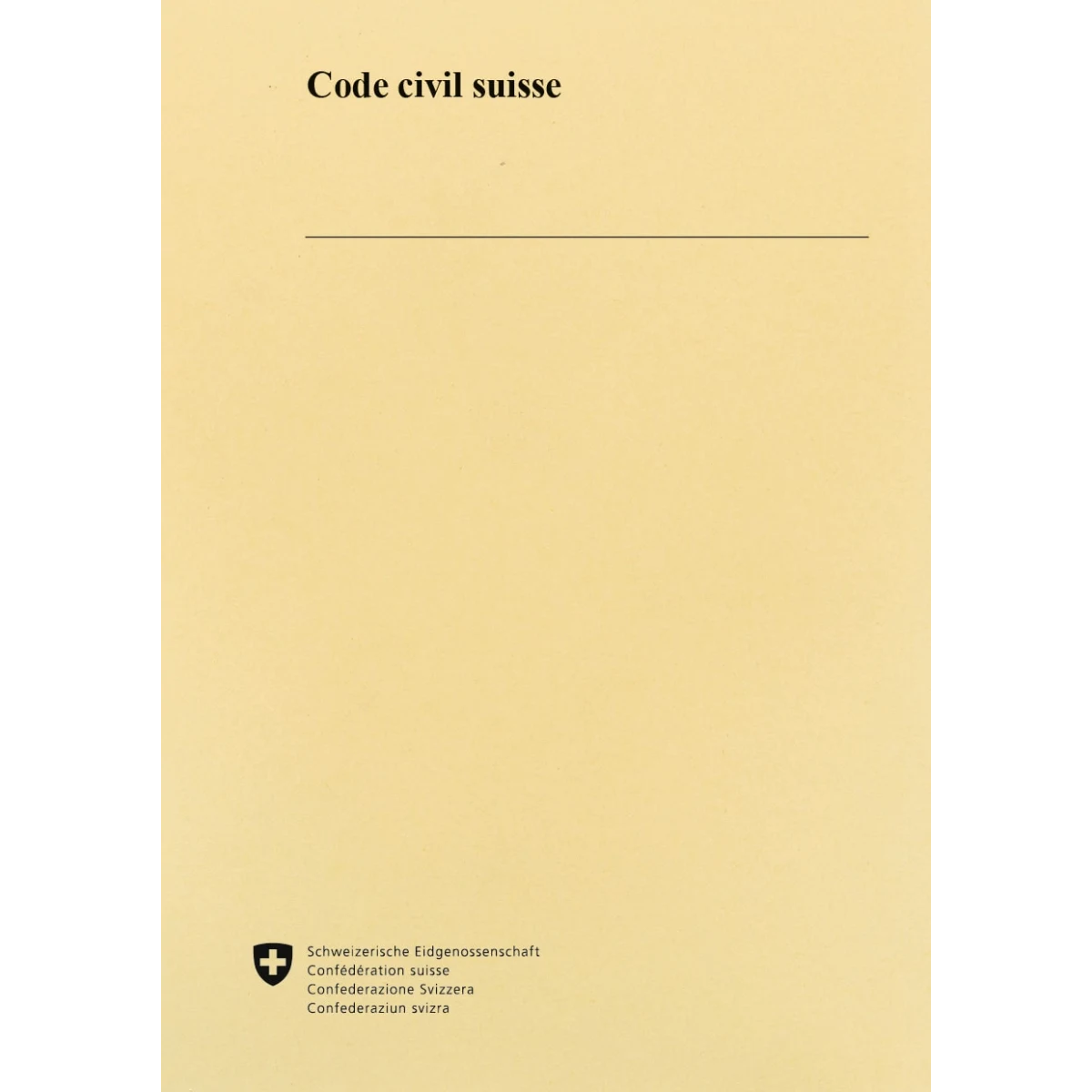 Code civil suisse, CC, 1.1.2026