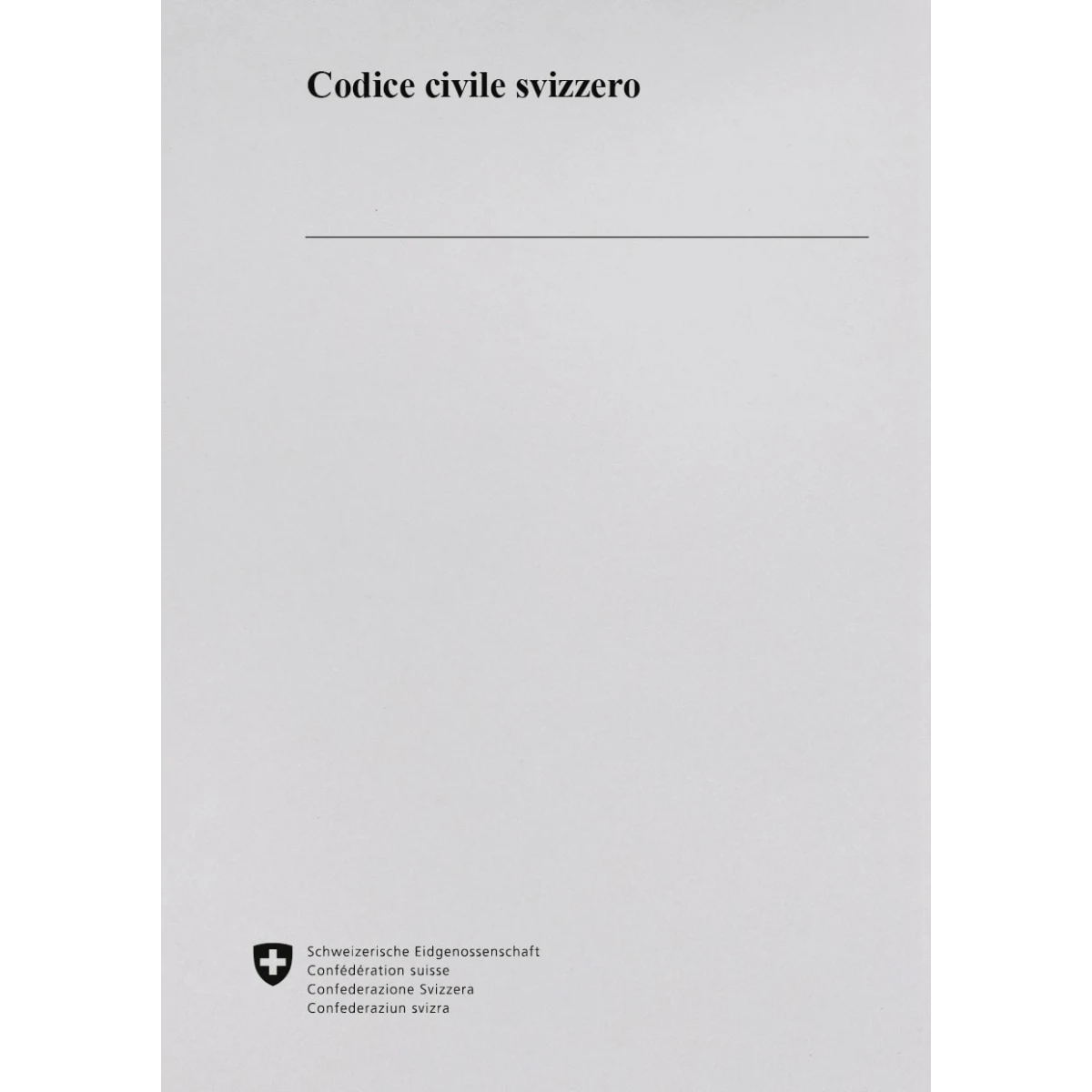 Codice civile svizzero, CC, 1.1.2026