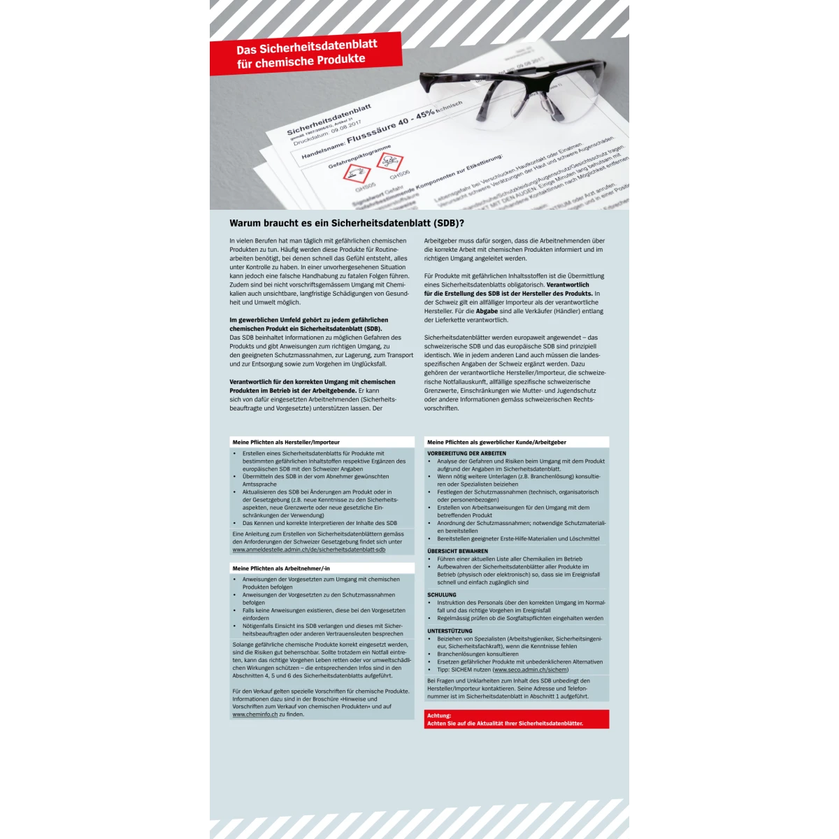 Sicherheitsdatenblatt für chem. Produkte