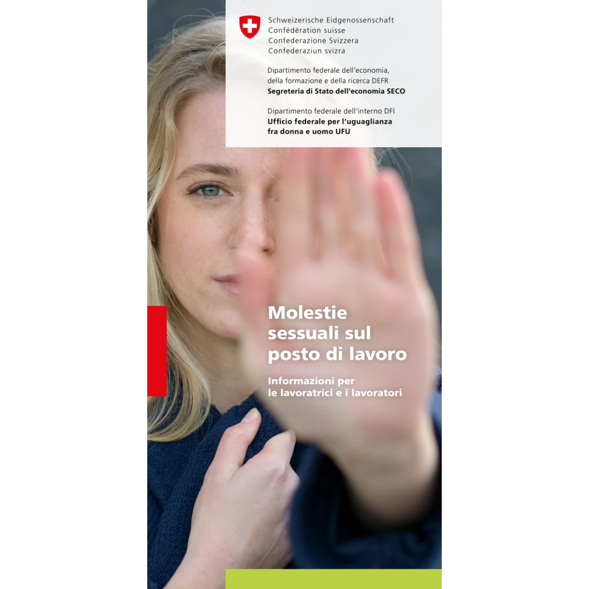 Flyer Molestie sessuali posto di lavoro
